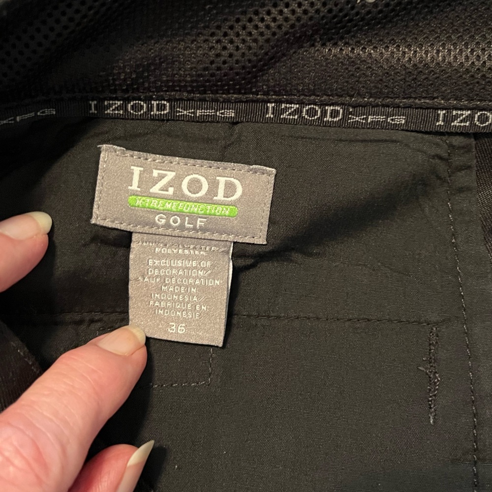 Izod XFG Black Performance Golf Shorts Sz 36 - Picture 3 of 4